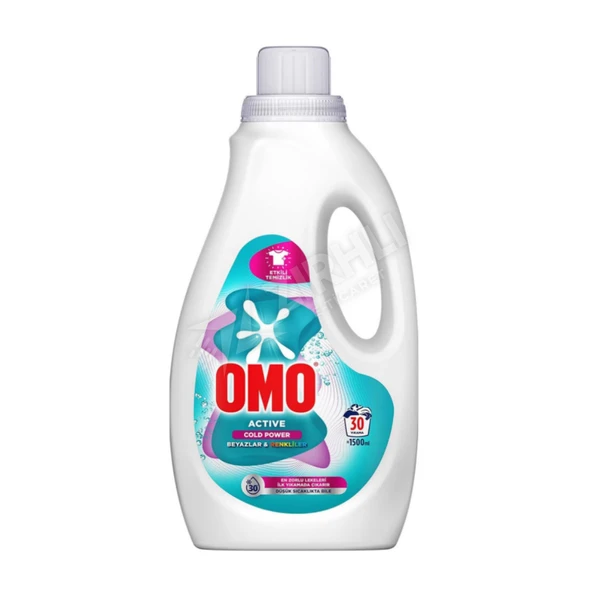3 ADET Omo Active Cold Power Sıvı Deterjan 1500 Ml ürün görseli 1