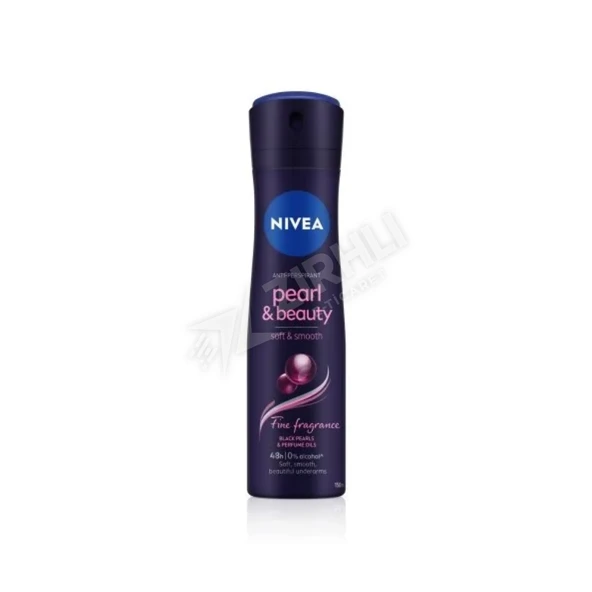 3 ADET Nivea Deodorant Pearl Beauty Black Fml 150 Ml ürün görseli 1