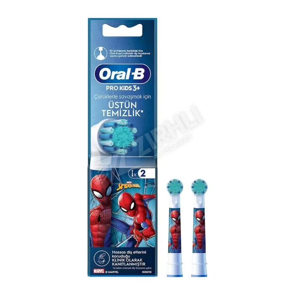 3 ADET Oral-B Çocuk Diş Fırçası Yedek Başlığı Spiderman 2'Li ürün görseli 1
