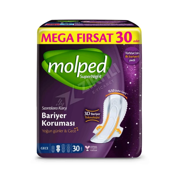 3 ADET Molped Mega SuperNight Gece 30'lu ürün görseli 1