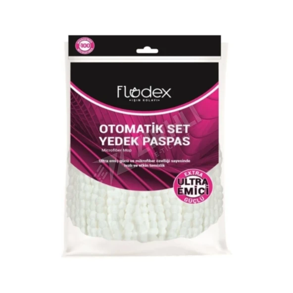 3 ADET Flodex Mikrofiber Otomatik Temizlik Seti Yedek Mop ürün görseli 1