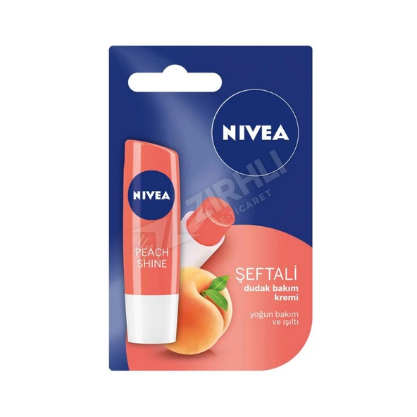 3 ADET Nivea Lip Stick Shine Şeftali ürün görseli 1