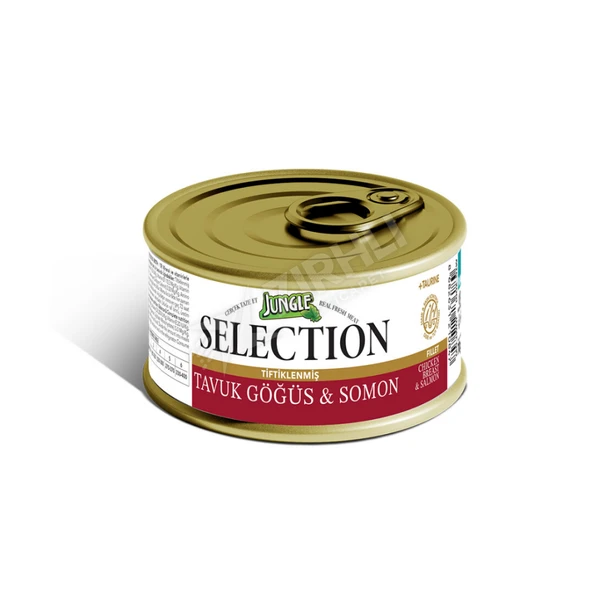 3 ADET Jungle Selection Tavuklu & Somonlu Yaş Kedi Maması 70 Gr ürün görseli 1