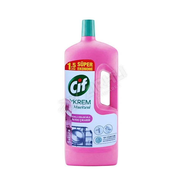 3 ADET Cif Krem Sakura 1500 Ml ürün görseli 1