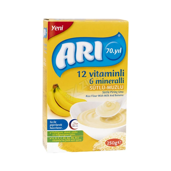 3 ADET Arı Mama Ek Besin Muzlu 250 Gr ürün görseli 1