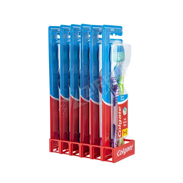 3 ADET Colgate 1 + 1 Extra Clean Diş Fırçası ürün görseli 1