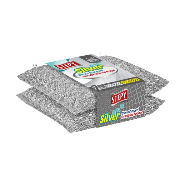2 ADET Stepy Silver Ovma Süngeri 2'li ürün görseli 1