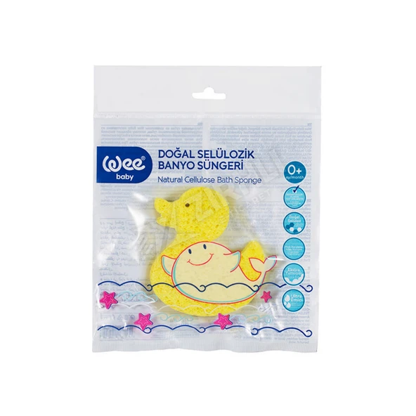 2 ADET Wee Baby Doğal Selülozik Banyo Süngeri ürün görseli 1