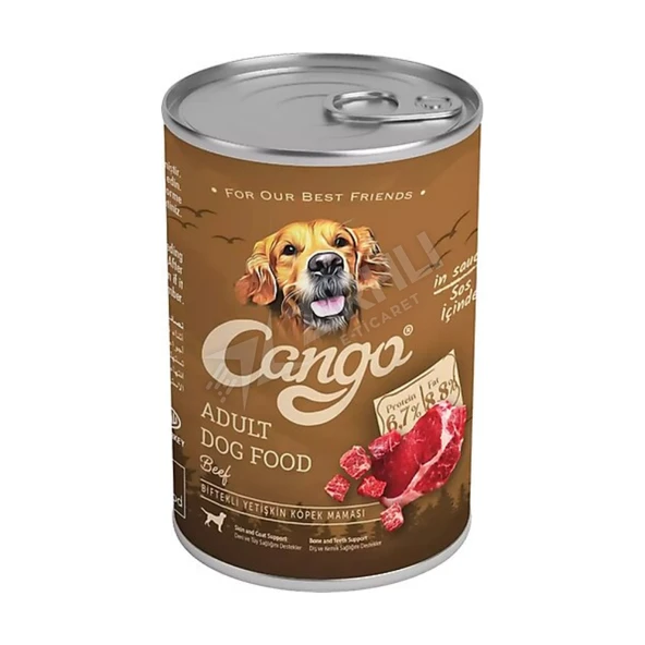 3 ADET Cango Yaş Yetişkin Köpek Maması Etli 415 Gr ürün görseli 1