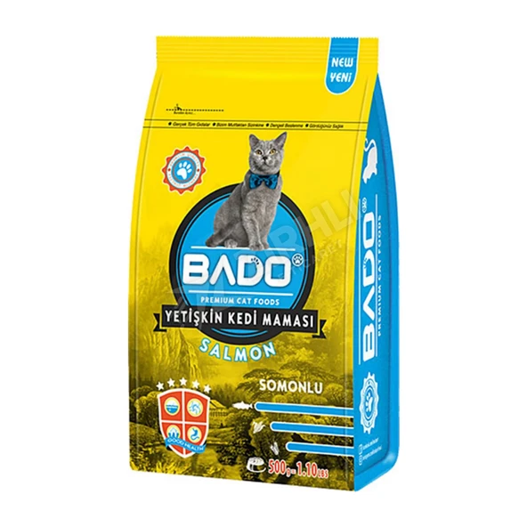 3 ADET Bado Yetişkin Kedi Maması Somonlu 500 Gr ürün görseli 1