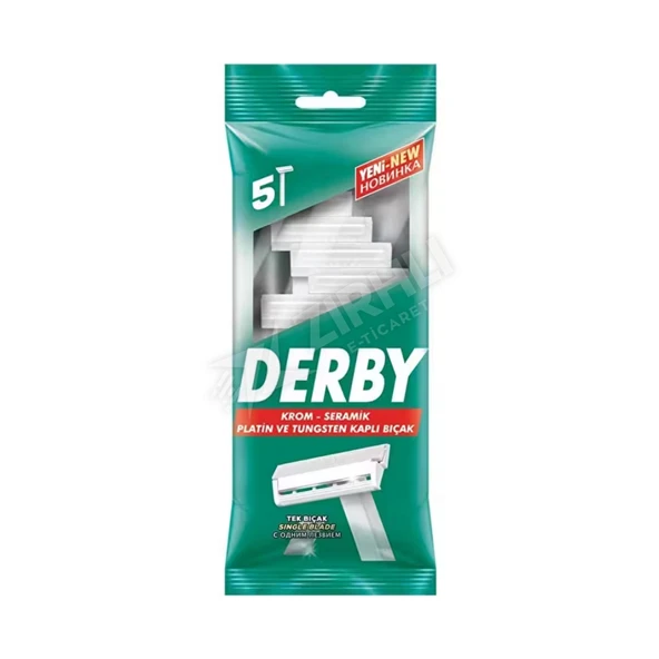 3 ADET Derby Tıraş Bıçağı 5'li Poşet Tek Bıçaklı ürün görseli 1