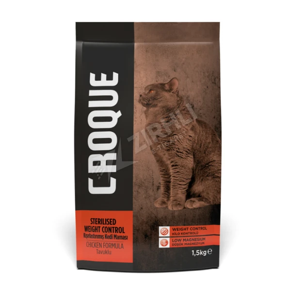 3 ADET Croque Tavuk Etli Kısırlaştırılmış Kedi Maması 1.5 Kg ürün görseli 1