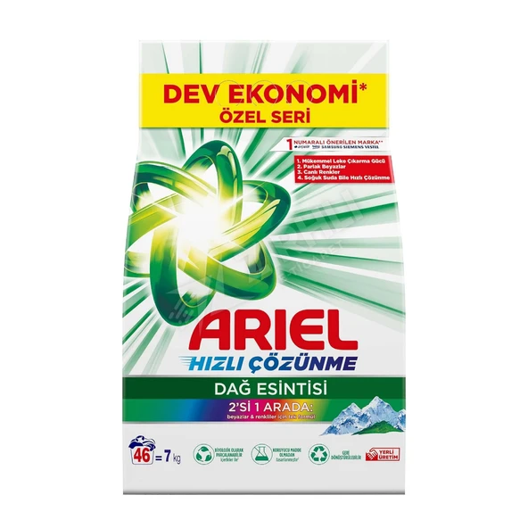 3 ADET Ariel Dağ Esintisi Beyazlar Ve Renkliler 7 Kg ürün görseli 1