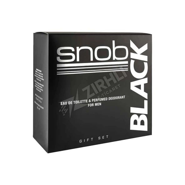 2 ADET Snob Black Set (Edt 100 Ml +Deo 150 Ml) ürün görseli 1