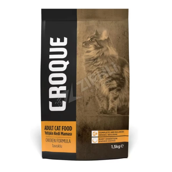 3 ADET Croque Tavuk Etli Yetişkin Kedi Maması 1.5 Kg ürün görseli 1