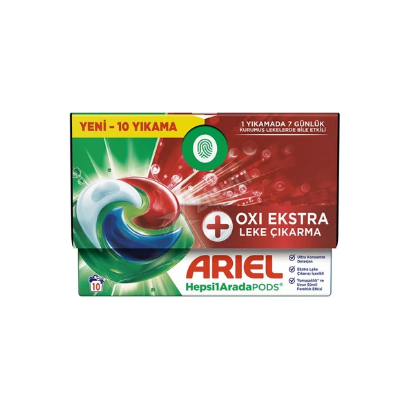 3 ADET Ariel Oxi Çamaşır Yıkama Kapsülü 10'Lu 245 Gr ürün görseli 1