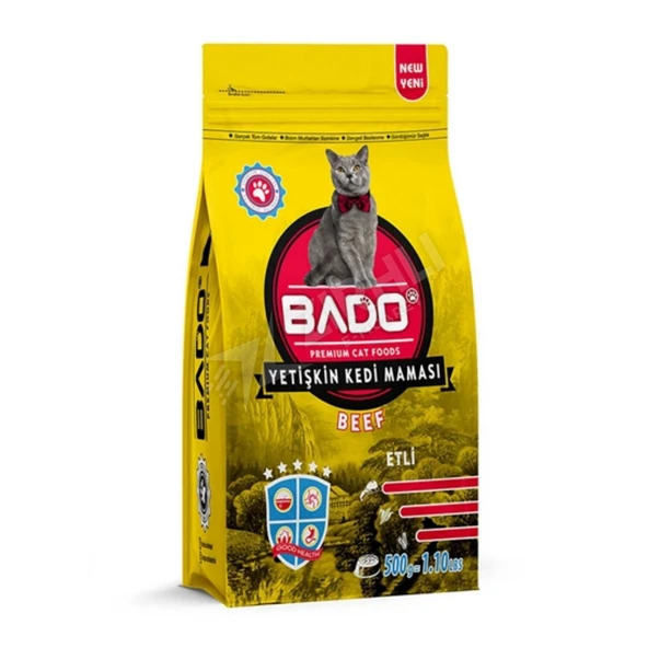 3 ADET Bado Yetişkin Kedi Maması Etli 500 Gr ürün görseli 1