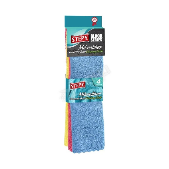2 ADET Stepy Microfiber 4 Lü Bez Black ürün görseli 1