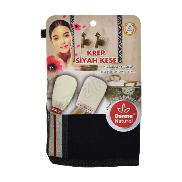 3 ADET Derma Naturel Siyah Krep Kese ürün görseli 1