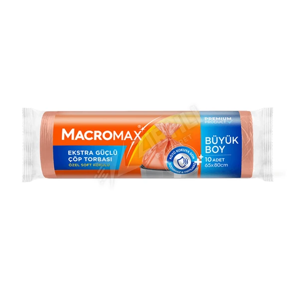 2 ADET Macromax Ekstra Güçlü Çöp Torbası Büyük Boy 10'lu Paket ürün görseli 1
