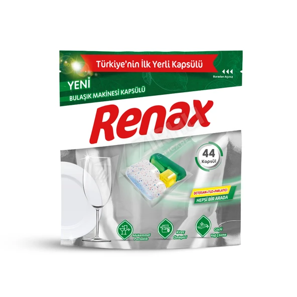 2 ADET Renax Bulaşık Makinesi Kapsülü 44'lü ürün görseli 1