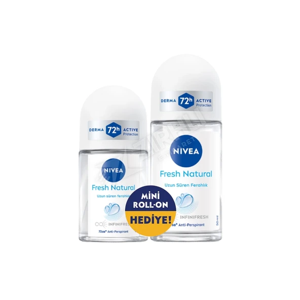 2 ADET Nivea Fresh Kadın Roll-On 50 Ml + Roll-On 25 Ml Hediye ürün görseli 1