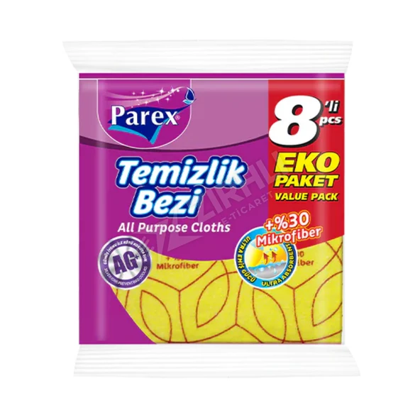 2 ADET Parex Temizlik Bezi %30 Mikrofiber 8'li ürün görseli 1