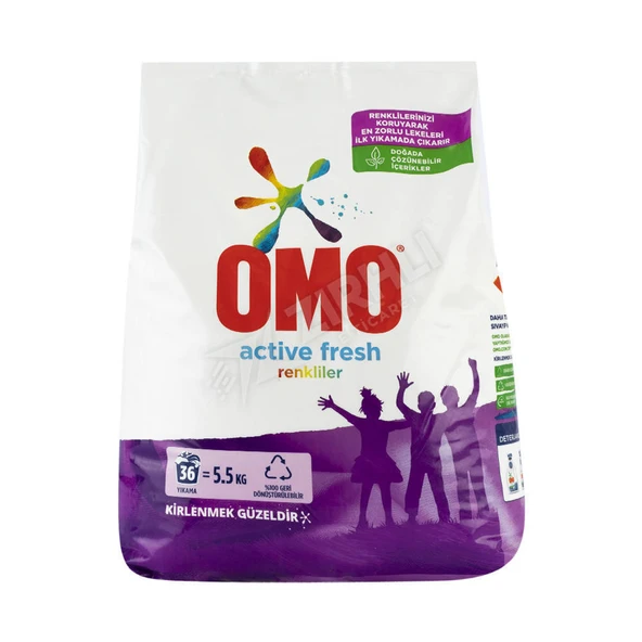 2 ADET Omo Active Fresh Renkliler  5.5 Kg ürün görseli 1