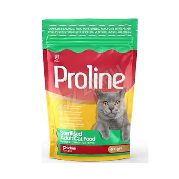 2 ADET Proline Sterilised Tavuklu Kısırlaştırılmış Kedi Maması 400 Gr ürün görseli 1