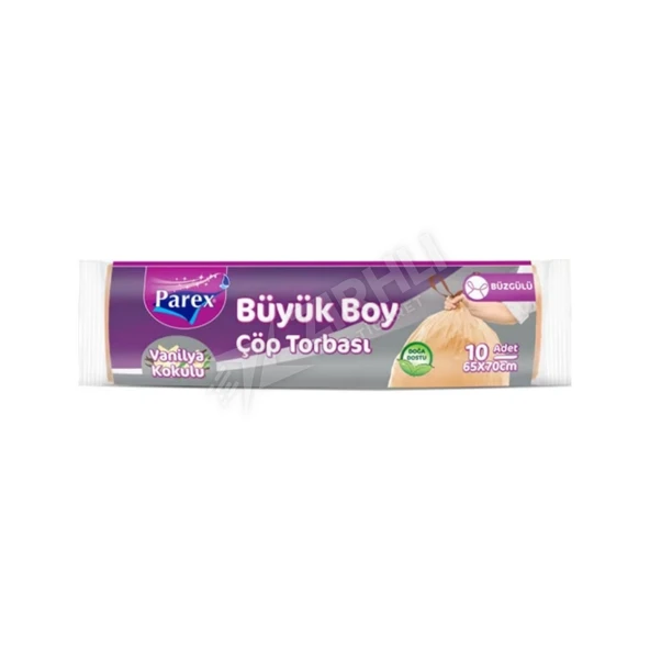 2 ADET Parex Ekonomik Büzgülü Vanilya Kokulu Çöp Torbası Büyük 10'Lu ürün görseli 1