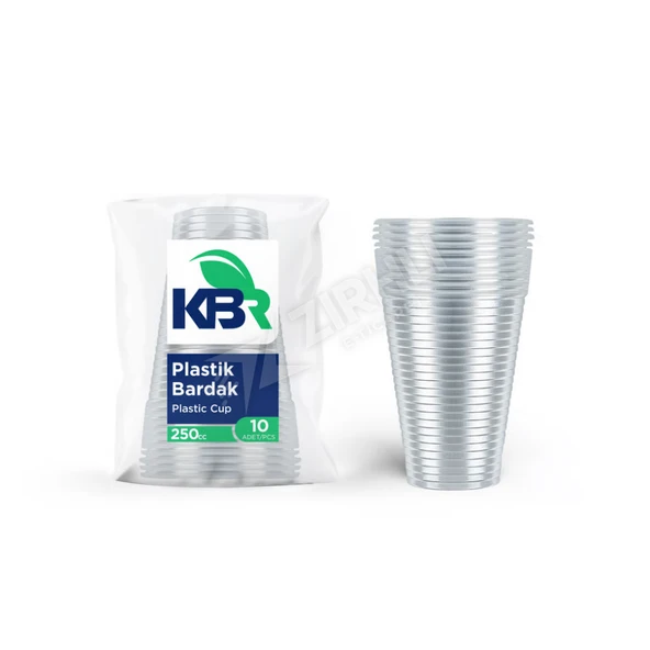 2 ADET Kbr Plastik Bardak 250 Cc 10'lu ürün görseli 1