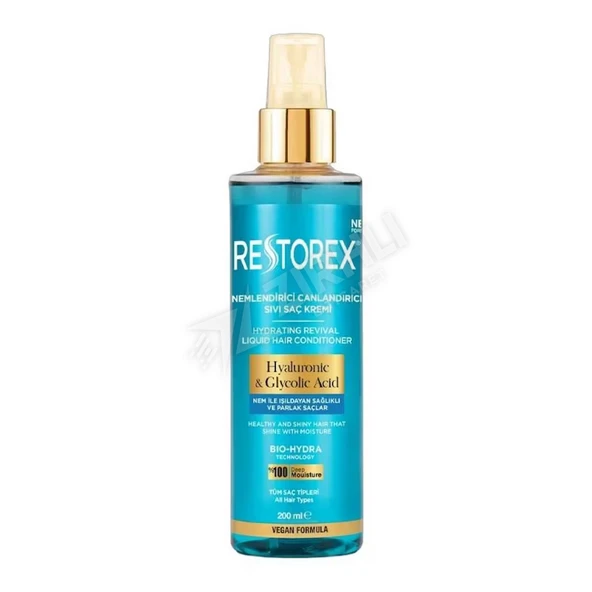 2 ADET Restorex Sıvı Saç Kremi Hyaluronic & Glycolic 200 Ml ürün görseli 1