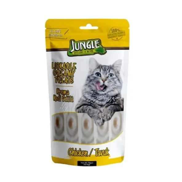 2 ADET Jungle Kedi Krema Ödül Maması Tavuklu 5 Li  14 Gr ürün görseli 1