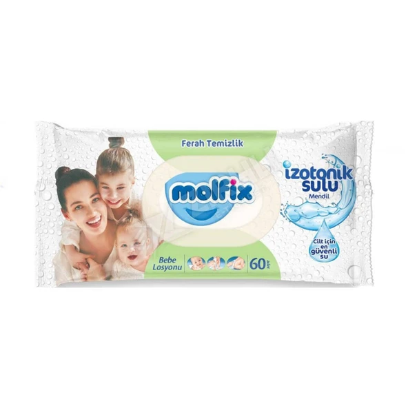 2 ADET Molfix İzotonik Islak Havlu Ferah Temizlik 60lı ürün görseli 1