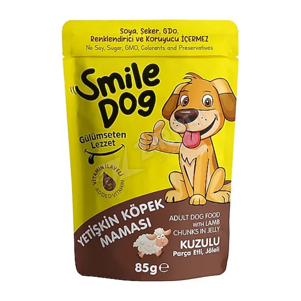 2 ADET Jungle Smile Dog Pouch Köpek Küçük-Orta Irk Kuzulu 85 Gr ürün görseli 1