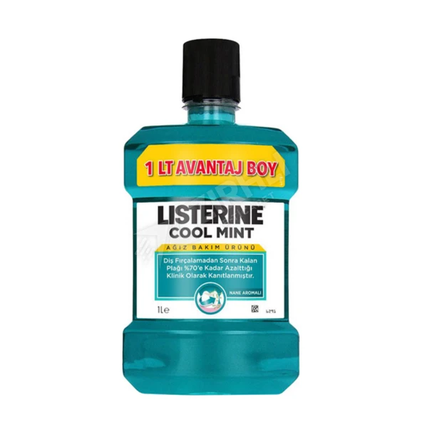 2 ADET Listerine Ağız Gargara 1000 Ml Cool Mint ürün görseli 1