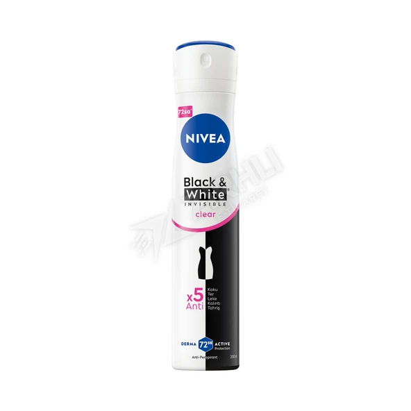 2 ADET Nivea Black & White İnvisible Kadın Deodarant 200 Ml ürün görseli 1