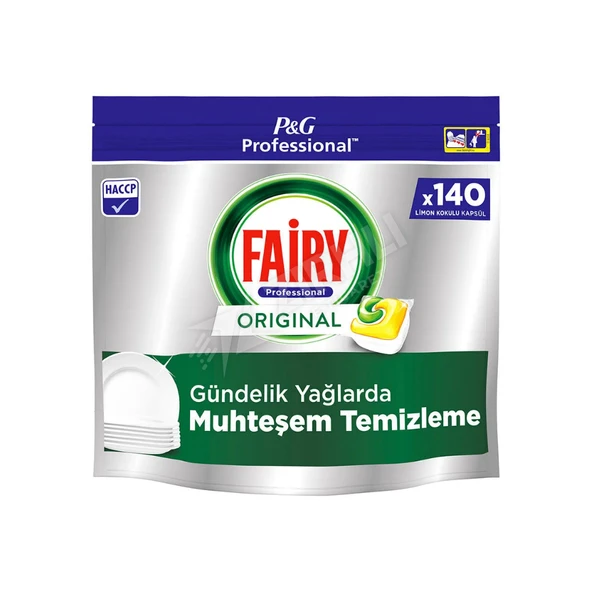 2 ADET Fairy Hepsi Bir Arada Bulaşık Makinesi Deterjanı Limon Kokulu 140'lı ürün görseli 1
