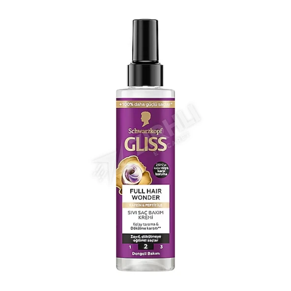 2 ADET Gliss Full Hair Wonder Dökülme Karşıtı Sıvı Saç Kremi 200 Ml ürün görseli 1