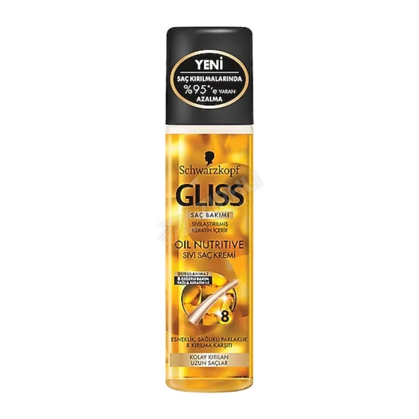 2 ADET Gliss Sıvı Saç Kremi Oil Nutritive 200 Ml ürün görseli 1