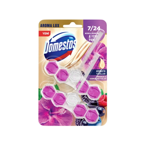 2 ADET Domestos Wc Blok  Duopack Hibiskus & Kırmızı Meyveler 100 Gr ürün görseli 1