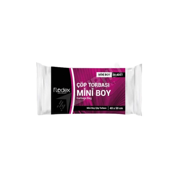 2 ADET Flodex Extra Güçlü Çöp Torbası Mini Boy (Beyaz) ürün görseli 1