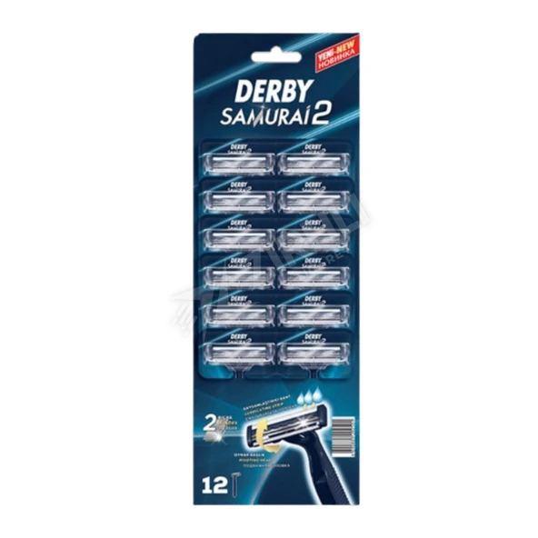 2 ADET Derby Samurai 2 Tıraş Bıçağı 12 Li Kartela ürün görseli 1