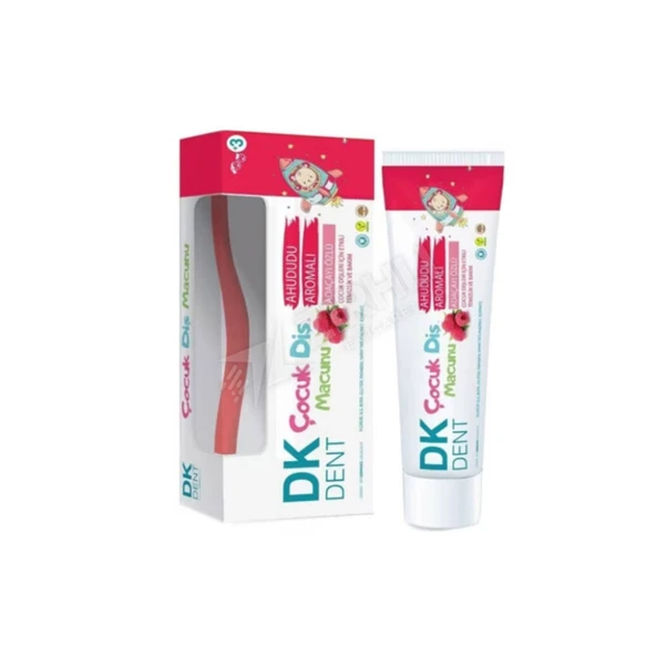 2 ADET Dk Dent Çocuk Diş Macunu + Diş Fırçalı Ahududu Aromalı 50 Ml ürün görseli 1
