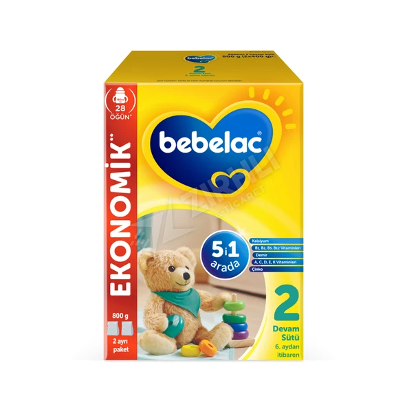 2 ADET Bebelac Devam Sütü No:2 800 Gr ürün görseli 1