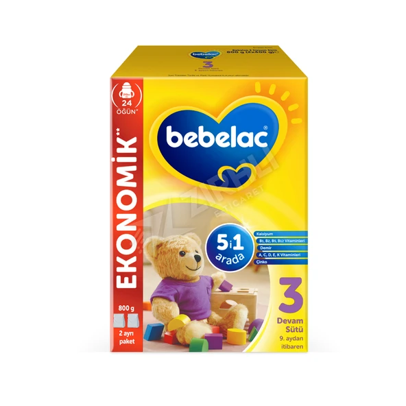 2 ADET Bebelac Devam Sütü No:3 800 Gr ürün görseli 1