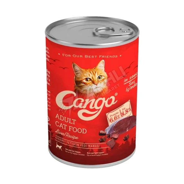 2 ADET Cango Yetişkin Yaş Kedi Maması Ciğerli 415 Gr ürün görseli 1