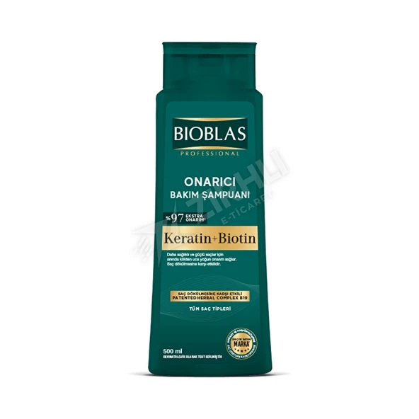 2 ADET Bioblas Şampuan Keratin & Biotin 500 Ml ürün görseli 1