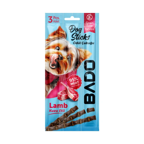 2 ADET Bado Kuzu Etli Köpek Ödül Çubuğu 3X5 Gr ürün görseli 1