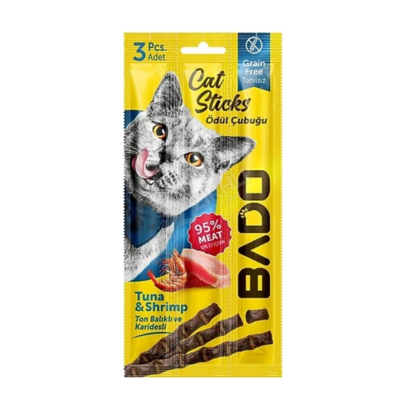 2 ADET Bado Ton Balıklı & Karidesli Kedi Ödül Çubuğu 3X5 Gr ürün görseli 1